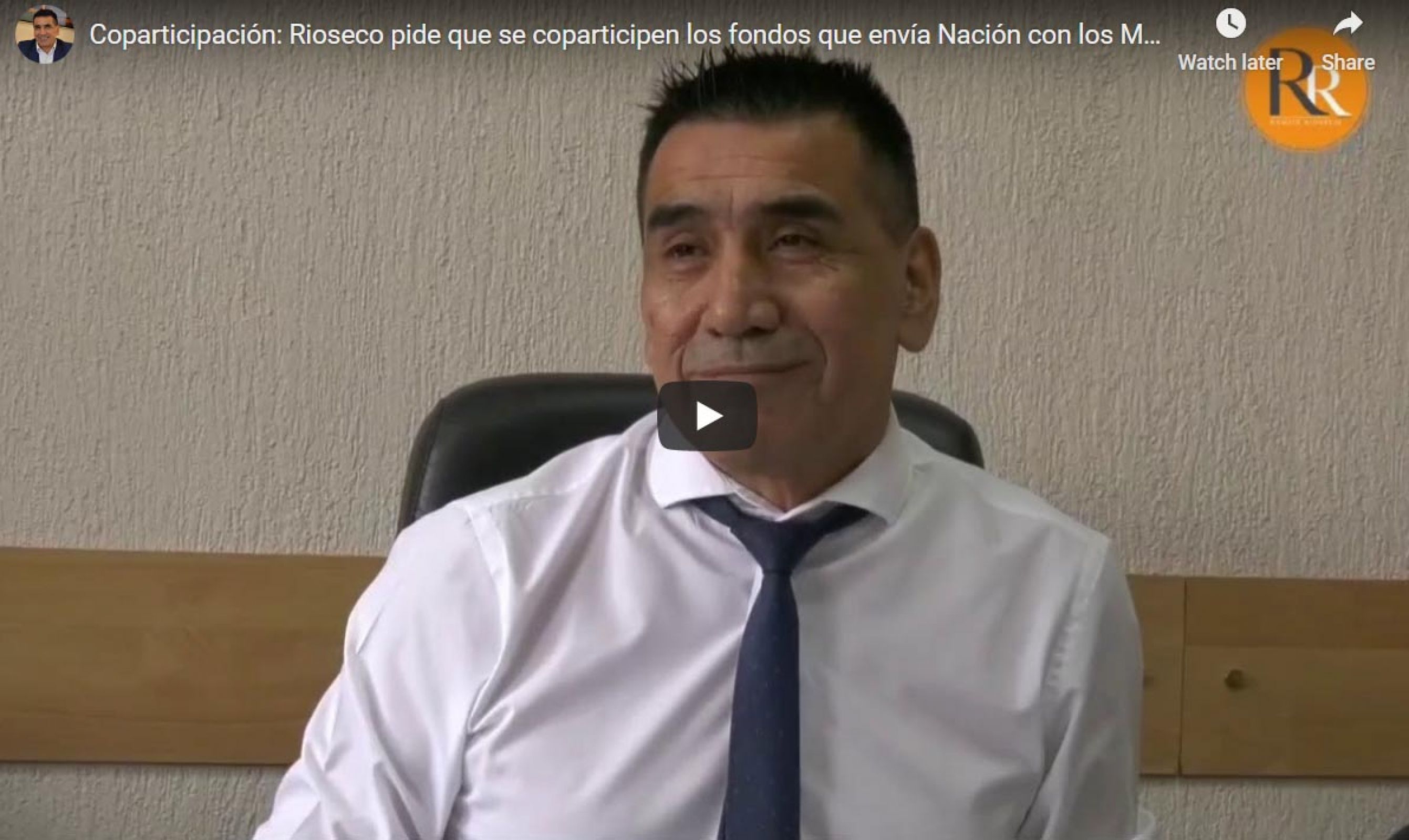 Coparticipación: Rioseco pide que se coparticipen los fondos que envía Nación con los Municipios Coparticipación: Rioseco pide que se coparticipen los fondos que envía Nación con los Municipios